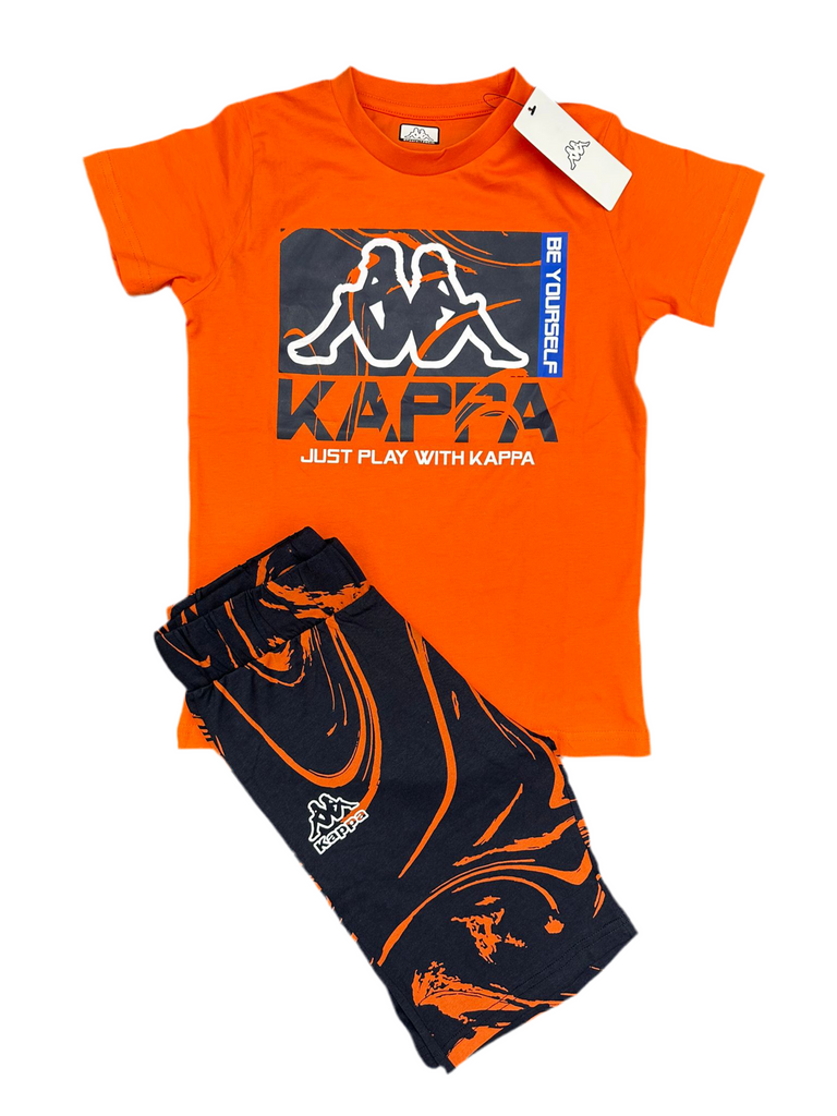 COMPLETINO KAPPA CON LOGO CENTRALE E SCRITTA BE YOURSELF