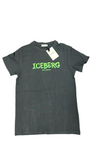 T-SHIRT ICEBERG CON SCRITTA VERDE CENTRALE STAMPATA