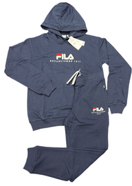 TUTA COMPLETA FILA  UNISEX COTONE CON SCRITTA CENTRALE E CAPPUCCIO