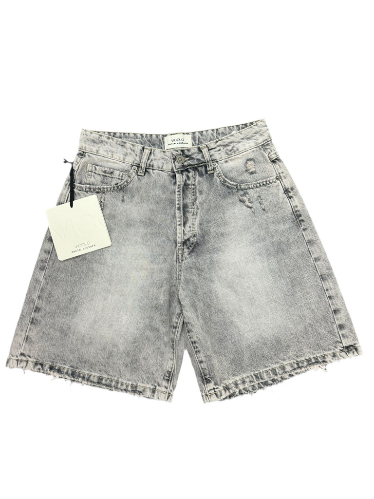 BERMUDA VICOLO NERO SBIADITO