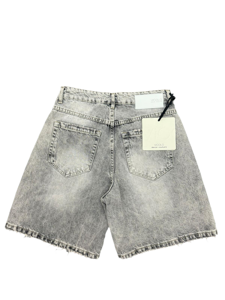 BERMUDA VICOLO NERO SBIADITO