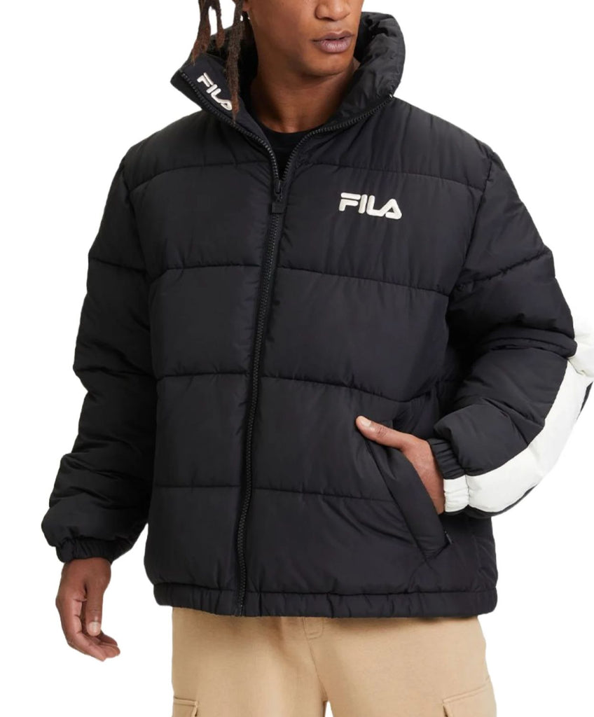 GIUBBINO FILA UOMO PIUMINO  LOGO CUCITO LATO CUORE E STRISCIA BIANCA MANICA