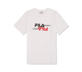 T-SHIRT FILA LOGO IN GOMMA CENTRALE A SPECCHIO
