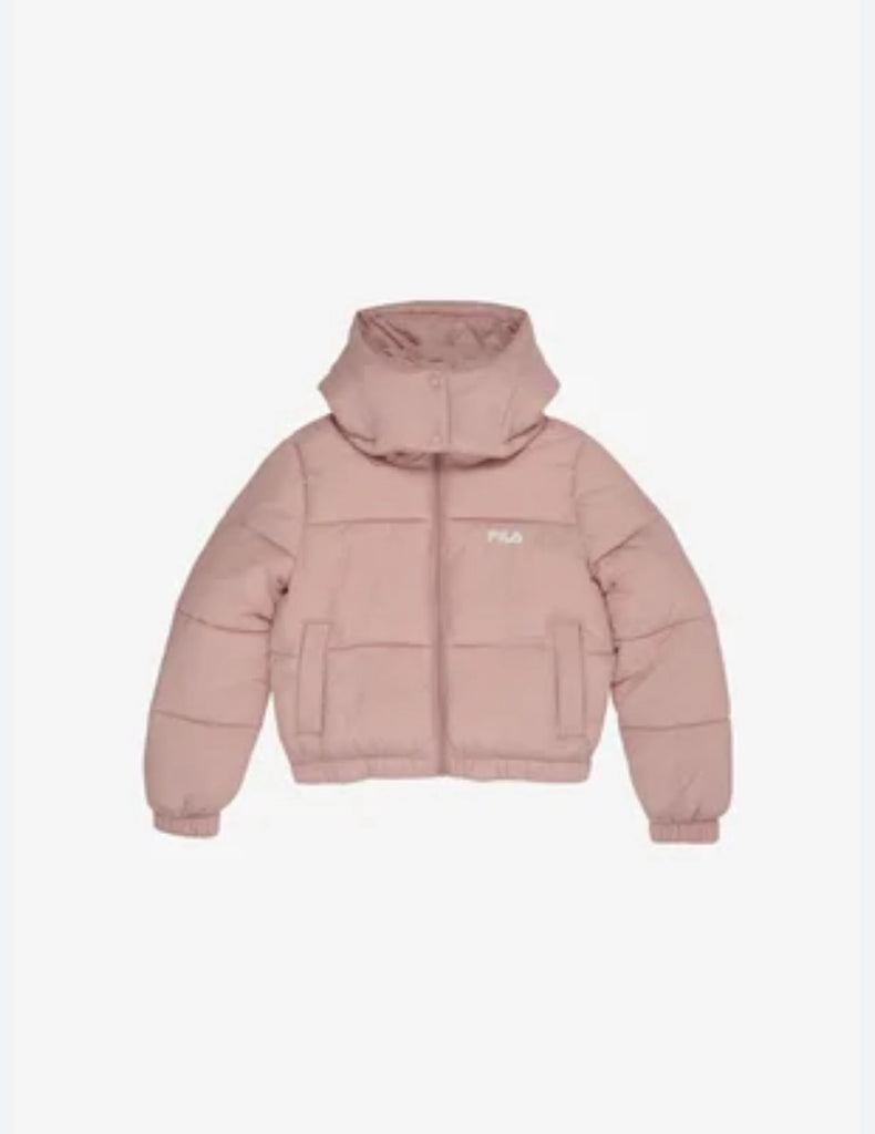 GIUBBINO FILA RAGAZZA PIUMINO CON CAPPUCCIO E LOGO LATO CUORE