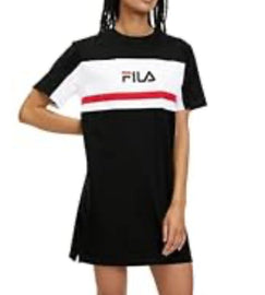 VESTITO FILA LOGO CENTRALE CON BANDA ORIZZANTALE