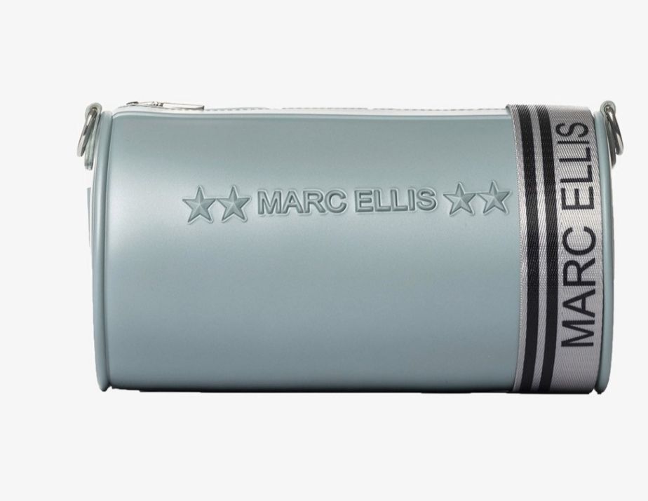BORSA MARC ELLIS CILINDRO CON SCRITTA RIALZATA E TRACOLLA