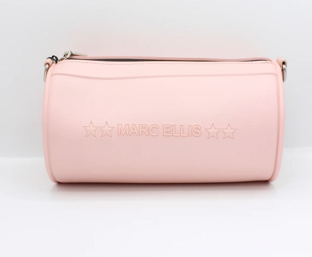BORSA MARC ELLIS CILINDRO CON SCRITTA RIALZATA E TRACOLLA