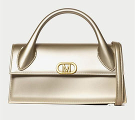 BORSA MARC ELLIS PICCOLA CON LOGO IN ORO CALAMITA A MANO