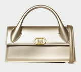 BORSA MARC ELLIS PICCOLA CON LOGO IN ORO CALAMITA A MANO