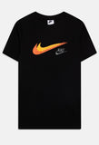 T-SHIRT NIKE CON LOGO CENTRALE ARANCIONE SFUMATO
