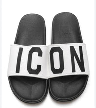 Carica l'immagine nel visualizzatore di Gallery, CIABATTE ICON CON FASCIA E INIZIALI NERO