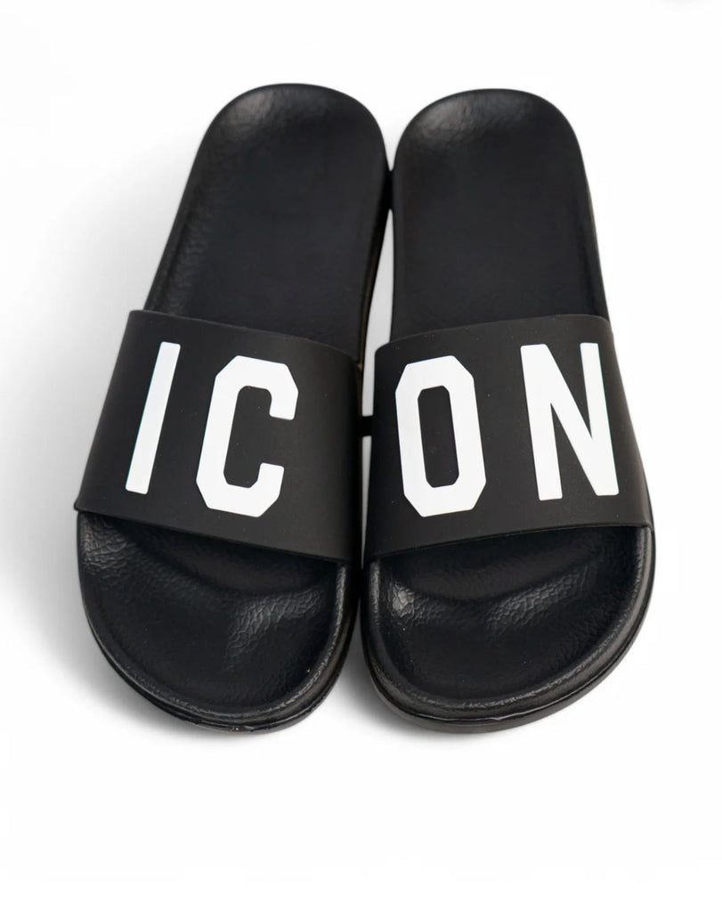 CIABATTE ICON CON FASCIA E INIZIALI BIANCO