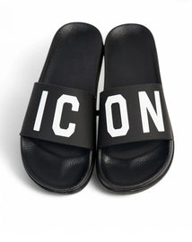 CIABATTE ICON CON FASCIA E INIZIALI BIANCO