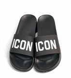 CIABATTE ICON CON FASCIA E SCRITTA BIANCA STAMPATA