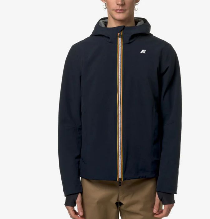 GIUBBINO K-WAY UOMO TERMICO CON ZIP E CAPPUCCIO