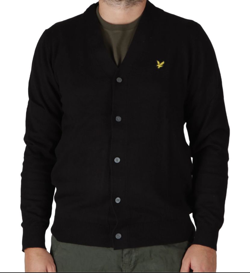 CARDIGAN LYLE E SCOTT UOMO FILO BASIC LOGO LATO CUORE