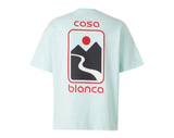 T-SHIRT CASABLANCA UNISEX COTONE QUADRO CON PAESAGGIO LATO CUORE E RETRO GRANDE