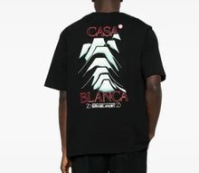 Carica l'immagine nel visualizzatore di Gallery, T-SHIRT CASABLANCA UNISEX  COTONE CON MONTAGNE VERDI LATO CUORE E RETRO GRANDE