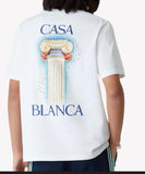 T-SHIRT CASABLANCA LOGO LATO CUORE E RETRO COLONNA ROMANA