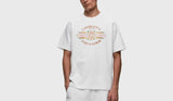 T-SHIRT CASABLANCA CON LOGO CENTRALE GRANDE E SCRITTA INCLINATA SOPRA LOGO