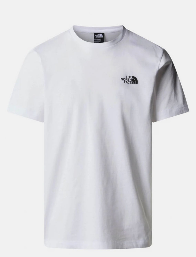 T-SHIRT THE NORTH FACE LOGO LATO CUORE BASIC , SCRITTA RETRO PIU LOGO GIALLO