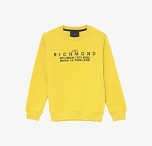 Carica l'immagine nel visualizzatore di Gallery, FELPA RICHMOND BIMBO GARZATA  GIROCOLLO SCRITTA CENTRALE E ROCK E ROLL