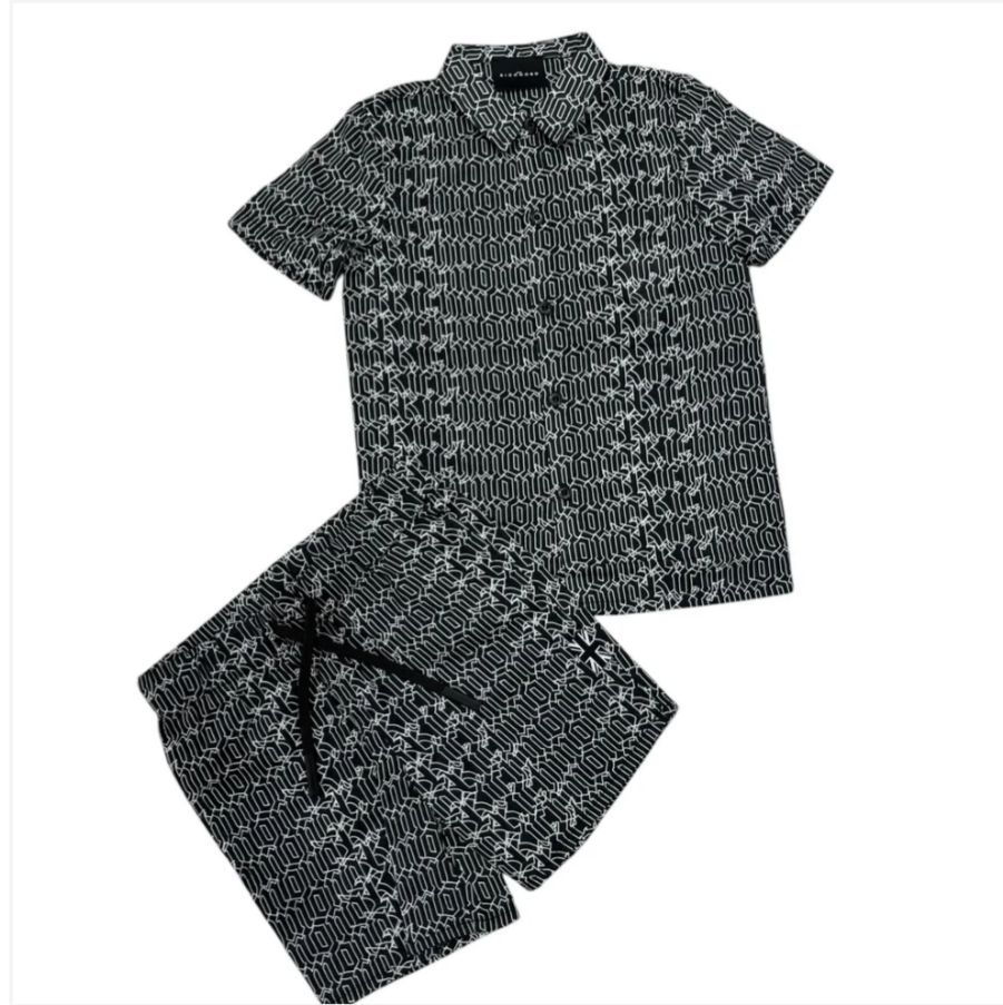 COMPLETO RICHMOND TUTTO LOGATO CON SCRITTE BIANCHE