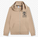 FELPA TIMBERLAND CON ZIP E CAPPUCCIO LOGO LATO CUORE
