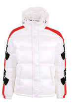 Carica l'immagine nel visualizzatore di Gallery, GIUBBINO BUTNOT UOMO PIUMINO CON BANDA MANICA TESCHIO