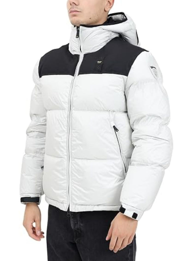 GIUBBINO BLAUER UOMO BOMBER SCRITTA CAPPUCCIO