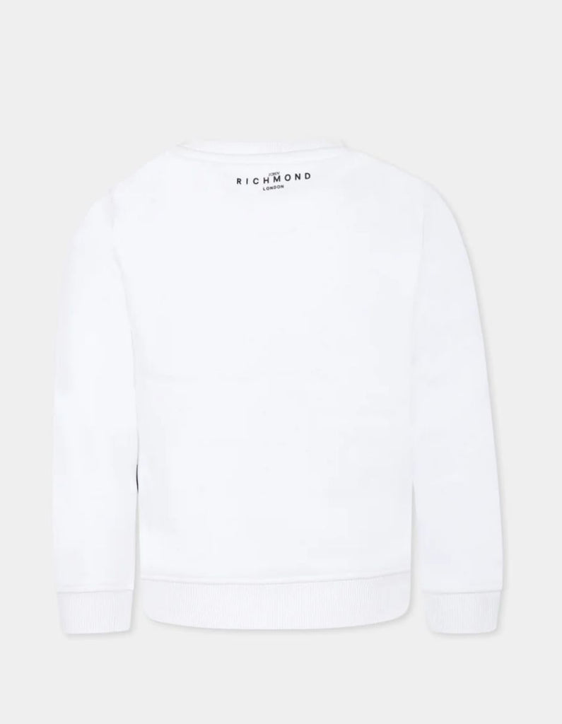 FELPA RICHMOND BIMBO GARZATA  SCRITTA CENTRALE GIROCOLLO