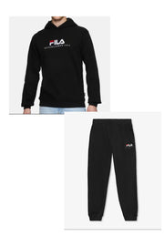 TUTA COMPLETA FILA UNISEX COTONE CON SCRITTA CENTRALE E CAPPUCCIO