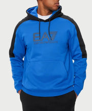 Carica l'immagine nel visualizzatore di Gallery, TUTA COMPLETA ARMANI UOMO FELPATA CON CAPPUCCIO E LOGO CENTRALE NERO