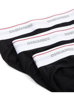 Carica l'immagine nel visualizzatore di Gallery, SLIP DSQUARED UOMO COTONE CON MOLLA E SCRITTA PICCOLA  BRIF TRIPACK