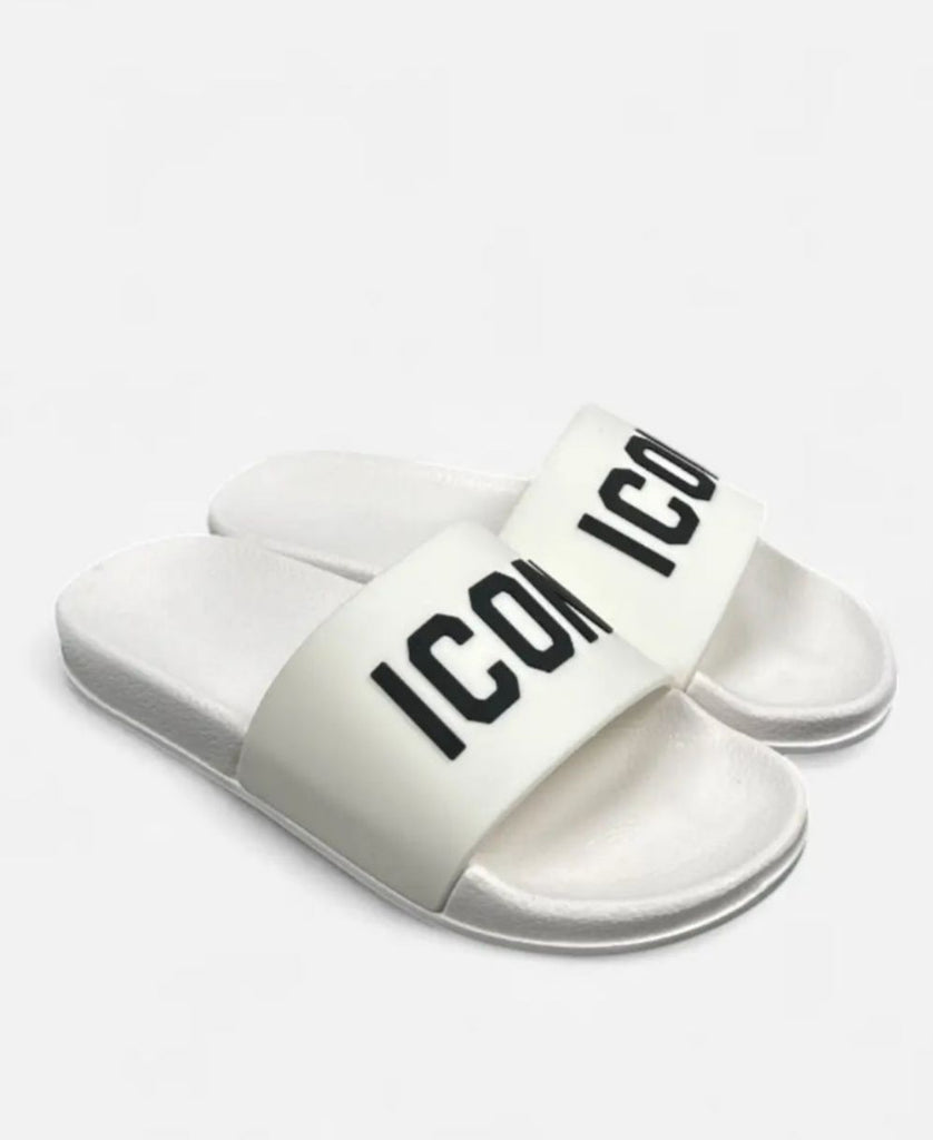 CIABATTE ICON CON FASCIA E SCRITTA STAMPATA