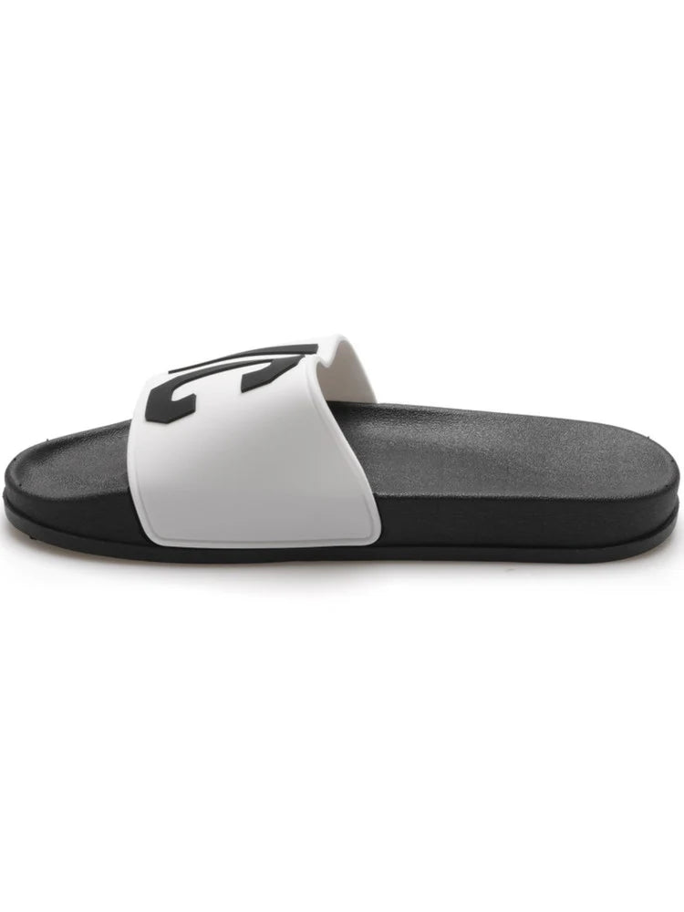 CIABATTE ICON CON FASCIA E INIZIALI NERO