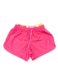 COSTUME MOSCHINO PANTALONCINO CON SCRITTA DI GOMMA SULL'ELASTICO