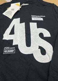 FELPA PACIOTTI UNISEX COTONE GIROCOLLO CON SIGLA 4US CENTRALE EFFETTO MURO