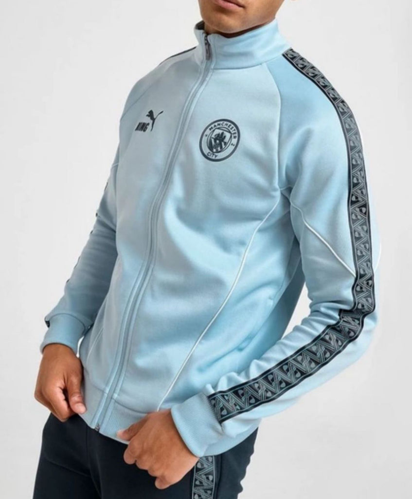 TUTA COMPLETA MANCHSTER CITY UOMO TERMICO  BANDA NERA-BLU