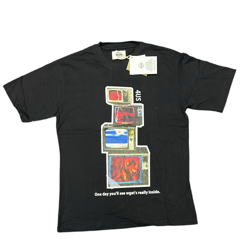 T-SHIRT PACIOTTI CON TELEVISIONI STAMPATE