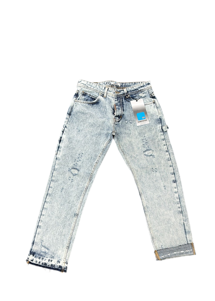 JEANS CIANOTIC UOMO BAGGY SCOLORITO CON BOTTONI