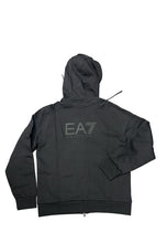 Carica l&#39;immagine nel visualizzatore di Gallery, TUTA COMPLETA EA7 UOMO FELPATA CON CAPPUCCIO , LOGO LATO CUORE E RETRO