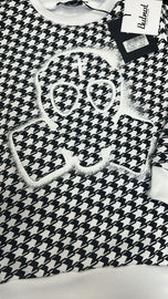 FELPA BUTNOT BAMBINO FELPATA TESCHIO BIANCO CENTRALE STAMPA ROMBI