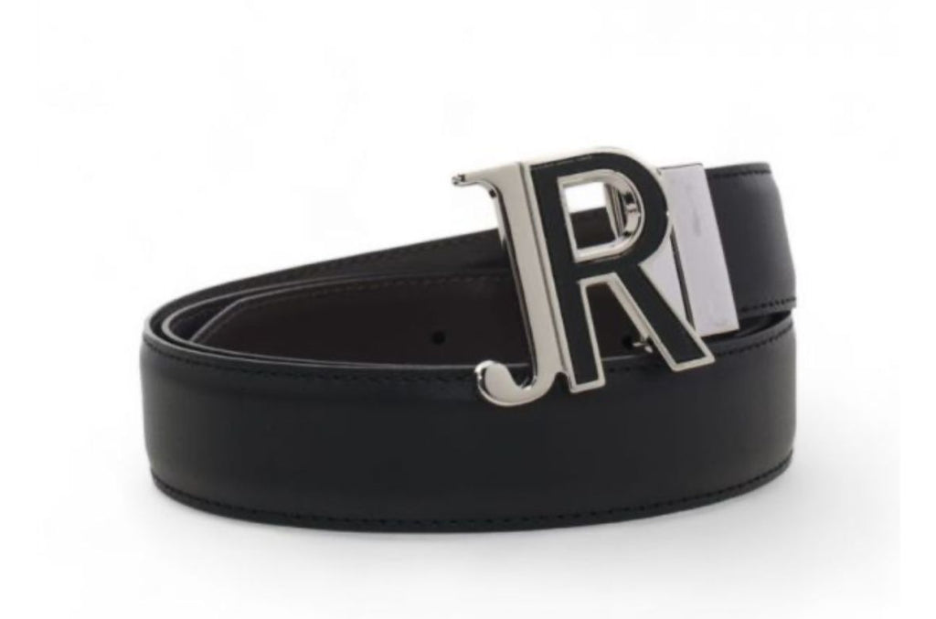 CINTURA RICHMOND CON SIGLA JR ARGENTO-NERO