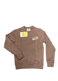 FELPA PACIOTTI UNISEX COTONE GIROCOLLO CON SIGLA 4US RIALZATA LATO CUORE