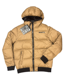 GIUBBINO MAISON 9 PARIS UOMO PIUMINO LOGO LATO CUORE NERO CON BANDA NERA RETRO IN BASSO E SCRITTA GRANDE