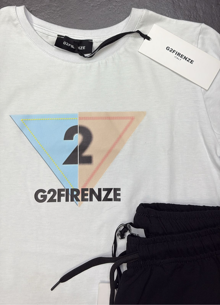 COMPLETO G2FIRENZE TRIANGOLO COLORATO CENTRALE E SCRITTA CENTRALE