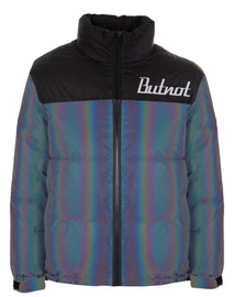 GIUBBINO BUTNOT UOMO PIUMINO CON BANDA NERA SCRITTA LATO CUORE E SPALLE CATERINFRANGENTE