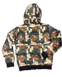 GIUBBINO MAISON 9 PARIS UOMO PIUMINO QUADRETTI PIXEL COLORATI