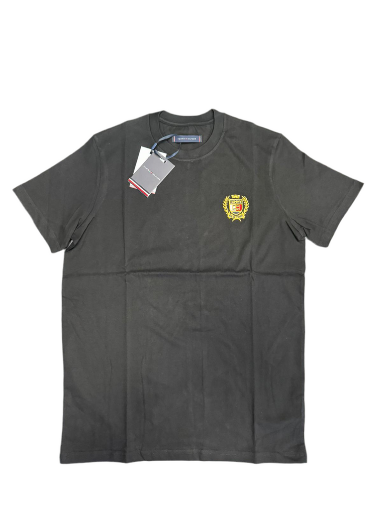 T-SHIRT TOMMY HILFIGER CON LOGO LATO CUORE CON CORONA DI ALLORO ORO CUCITA